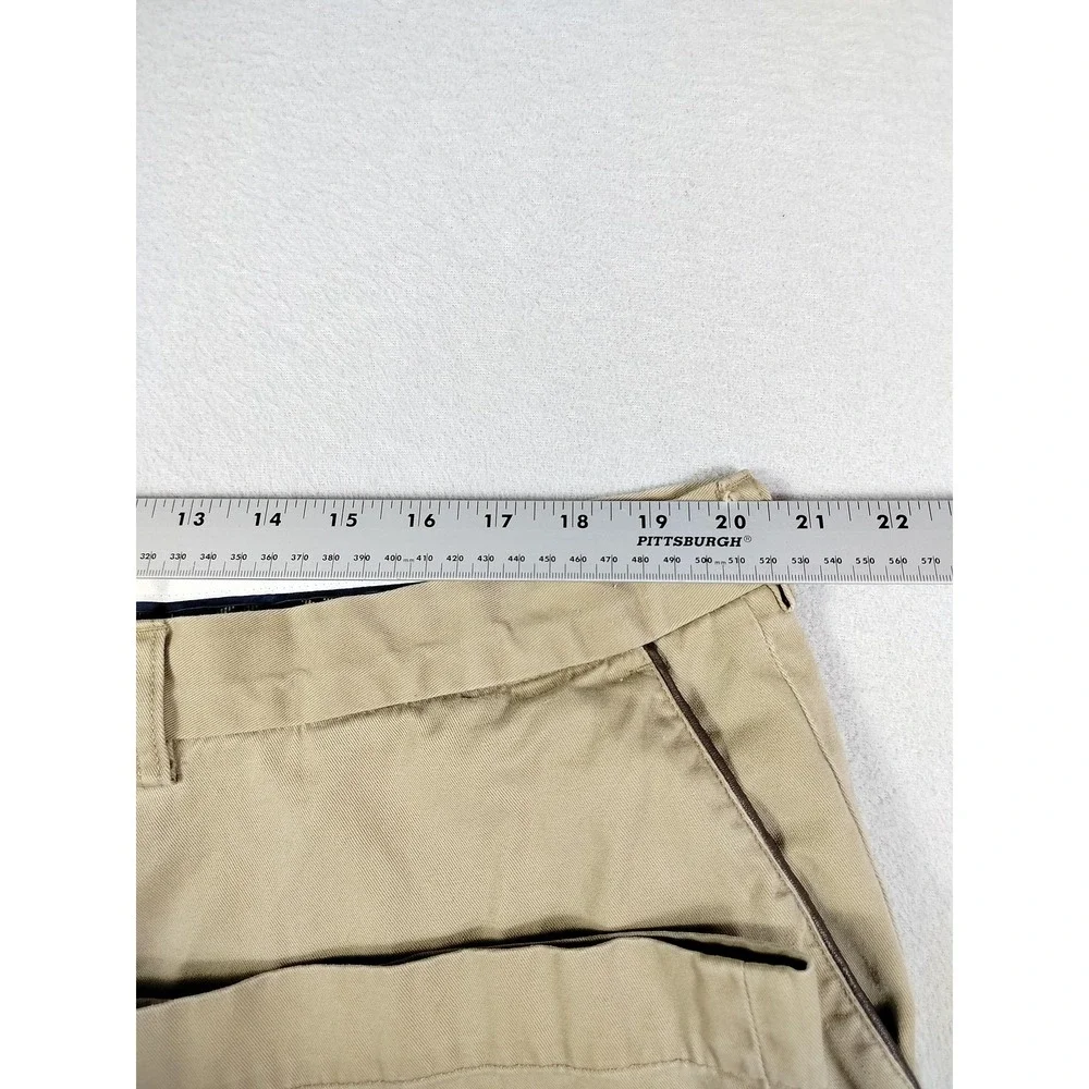 Vintage Polo Ralph Lauren Pants Mens 42 Beige Cotton Chino Flat Front Casual